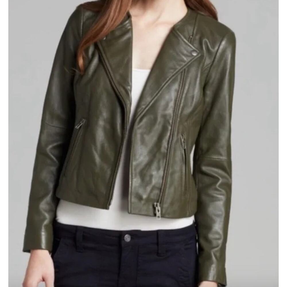 Gently Used Joie Leolani Leather Moto Biker Jacket - S